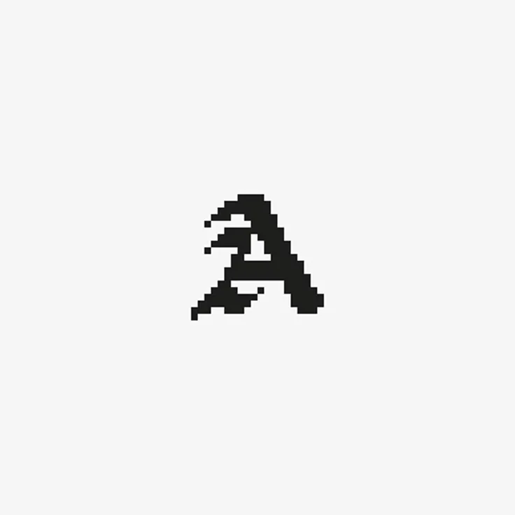 A bitmapped letter A